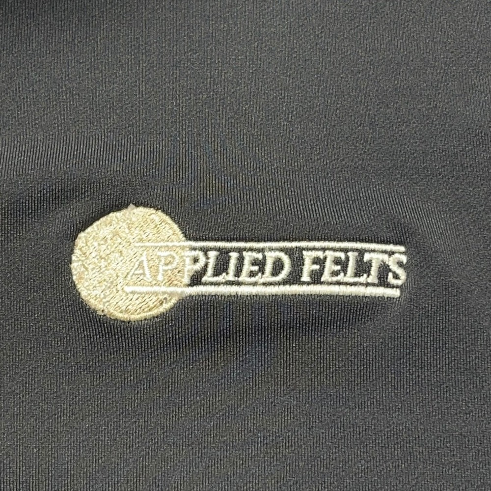 Peter Millar Perth  Wicking Men 3XL 1/4 Zip Pullover Black Applied Felts Stretch - Picture 4 of 11